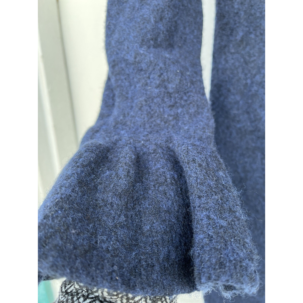 Banana Republic Wool Blend Sweater Dress Navy Blue Flare Sleeve Size M - Picture 7 of 10